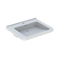Geberit Selnova Comfort - Lavabo Square, 650x550 mm, pour personnes à mobilité réduite, avec un trou de robinetterie, avec