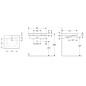 Geberit Selnova Comfort - Lavabo Square, 650x550 mm, pour personnes à mobilité réduite, avec un trou de robinetterie, avec Geberit Selnova Comfort - Lavabo Square, 650x550 mm, pour personnes à mobilité réduite, avec un trou de robinetterie, avec
