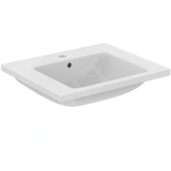 Ideal Standard i.Life B - Lavabo pour meuble 61x51 cm, avec trop-plein, trou pour robinetterie, blanc T460501