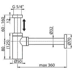 Ravak Garnitures de vidage - Siphon design, or rose brossé X01835