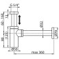 Ravak Garnitures de vidage - Siphon design, or rose brossé X01835 Ravak Garnitures de vidage - Siphon design, or rose brossé X01835