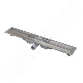 Alcadrain Douchegoten - Bac à douche Bas 300 mm, avec bord pour grille perforée, acier inoxydable APZ101-300