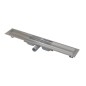 Alcadrain Douchegoten - Bac à douche Bas 300 mm, avec bord pour grille perforée, acier inoxydable APZ101-300