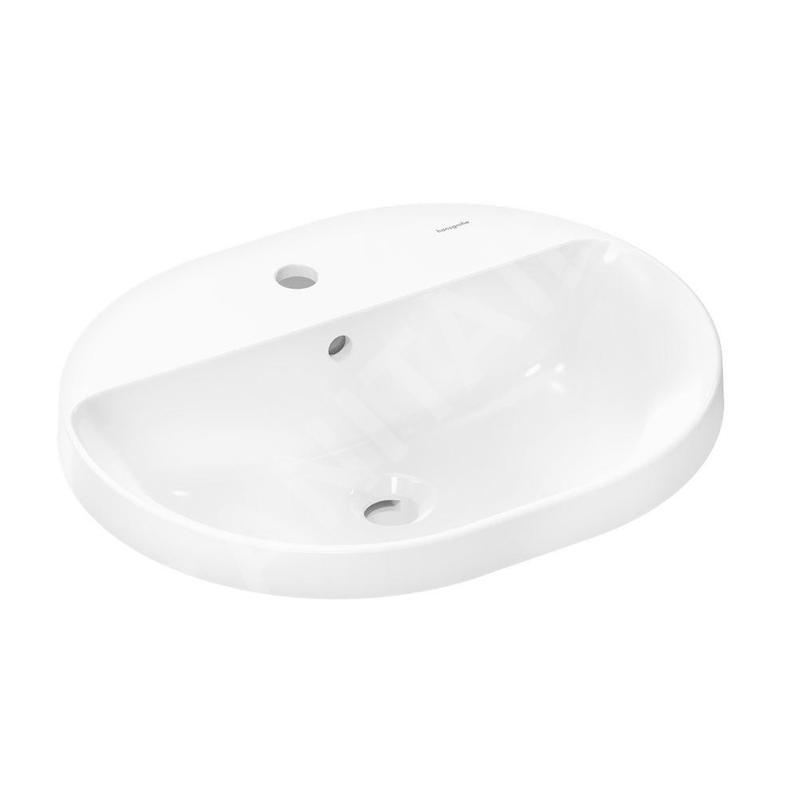 Hansgrohe Xuniva U - Lavabo 55x45 cm, avec trop-plein, trou pour robinetterie, blanc 60161450 Hansgrohe Xuniva U - Lavabo 55x45 cm, avec trop-plein, trou pour robinetterie, blanc 60161450