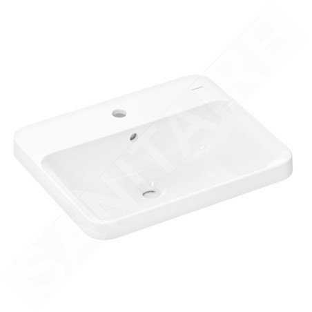 Hansgrohe Xuniva Q - Lavabo 55x45 cm, avec trop-plein, trou pour robinetterie, blanc 60162450