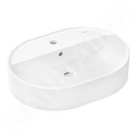 Hansgrohe Xuniva U - Lavabo à poser, 60x45 cm, avec trop-plein, trou pour robinetterie, blanc 60171450