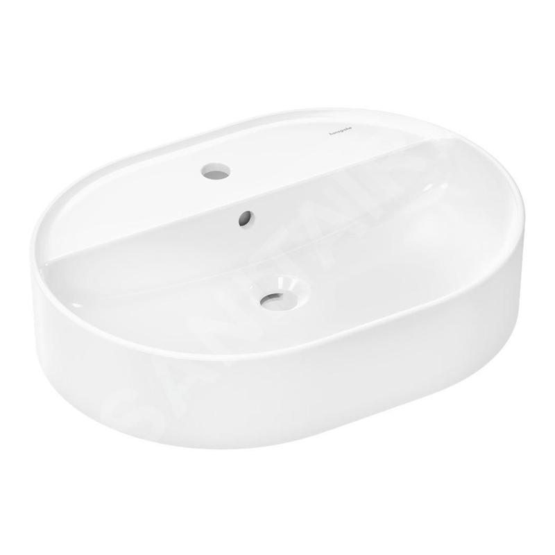 Hansgrohe Xuniva U - Lavabo à poser, 60x45 cm, avec trop-plein, trou pour robinetterie, blanc 60171450 Hansgrohe Xuniva U - Lavabo à poser, 60x45 cm, avec trop-plein, trou pour robinetterie, blanc 60171450