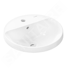 Hansgrohe Xuniva S - Vasque, diamètre 45 cm, avec trop-plein, trou pour robinet, SmartClean, blanc 61056450