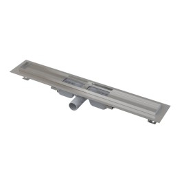 Alcadrain Douchegoten - Caniveau de douche Low 550 mm, avec rebord pour grille perforée, inox APZ101-550