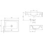 Cersanit Crea - Lavabo 60x45 cm, avec trop-plein, trou pour robinetterie, blanc K114-006