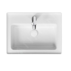 Cersanit Crea - Lavabo 60x45 cm, avec trop-plein, trou pour robinetterie, blanc K114-006