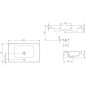 Cersanit Crea - Lavabo 81x46 cm, avec trop-plein, trou pour robinetterie, blanc K114-017 Cersanit Crea - Lavabo 81x46 cm, avec trop-plein, trou pour robinetterie, blanc K114-017