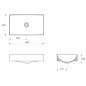 Cersanit Inverto - Lavabo 60x35 cm, sans trop-plein, sans trou pour robinetterie, blanc K671-008 Cersanit Inverto - Lavabo 60x35 cm, sans trop-plein, sans trou pour robinetterie, blanc K671-008