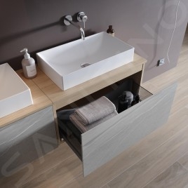 Cersanit Inverto - Lavabo 60x35 cm, sans trop-plein, sans trou pour robinetterie, blanc K671-008