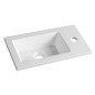 Aqualine Céramique - Meuble lavabo 400x220 mm, sans trop-plein, trou pour robinet, blanc LM420 Aqualine Céramique - Meuble lavabo 400x220 mm, sans trop-plein, trou pour robinet, blanc LM420