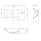 Aqualine Céramique - Meuble lavabo 400x220 mm, sans trop-plein, trou pour robinet, blanc LM420 Aqualine Céramique - Meuble lavabo 400x220 mm, sans trop-plein, trou pour robinet, blanc LM420