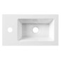 Aqualine Céramique - Meuble lavabo 400x220 mm, sans trop-plein, trou pour robinet, blanc LM420 Aqualine Céramique - Meuble lavabo 400x220 mm, sans trop-plein, trou pour robinet, blanc LM420