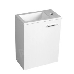 Aqualine Céramique - Meuble lavabo 400x220 mm, sans trop-plein, trou pour robinet, blanc LM420