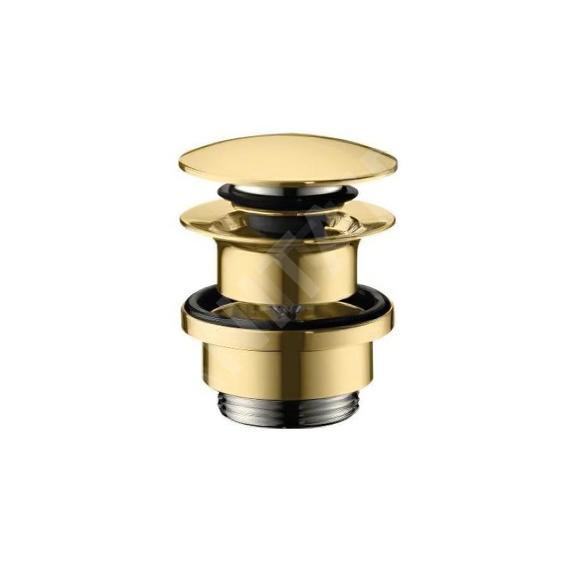 Hansgrohe Garnitures de vidage - Garniture de vidage Push-Open pour mitigeur de lavabo et de bidet, or poli 50100990 Hansgrohe Garnitures de vidage - Garniture de vidage Push-Open pour mitigeur de lavabo et de bidet, or poli 50100990