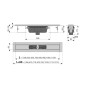 Alcadrain Douchegoten - Caniveau de douche 650 mm, avec rebord pour grille perforée, acier inoxydable APZ1001-650