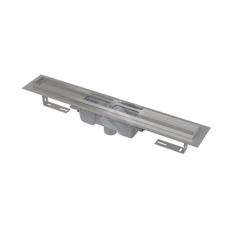 Alcadrain Douchegoten - Caniveau de douche 950 mm, avec rebord pour grille perforée, inox APZ1001-950