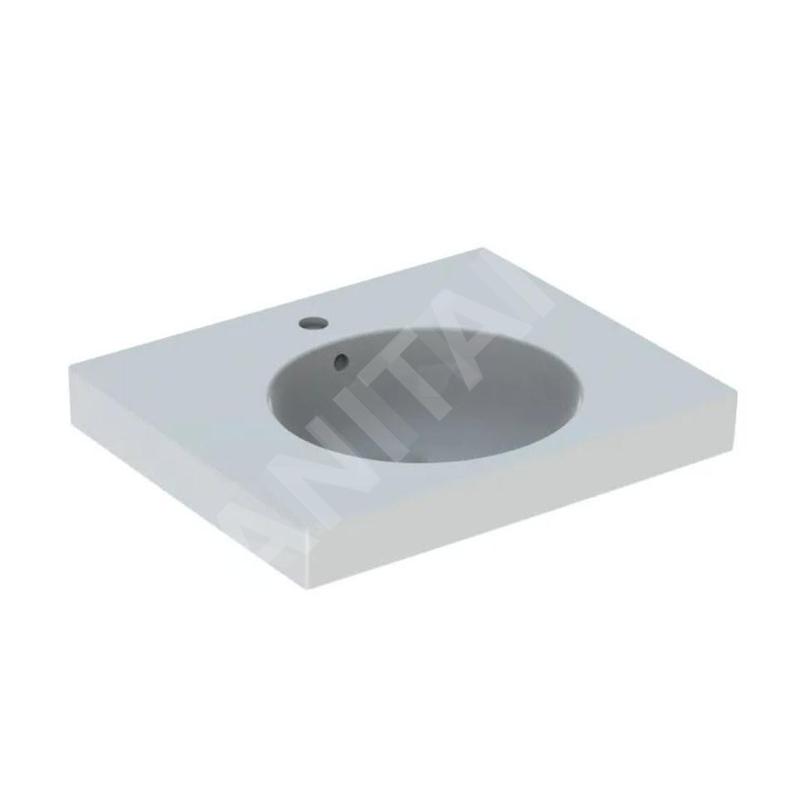 Geberit Preciosa II - Lavabo avec plage de dépose, 600x500x165 mm, avec trop-plein, trou pour robinetterie, blanc 123260000 Geberit Preciosa II - Lavabo avec plage de dépose, 600x500x165 mm, avec trop-plein, trou pour robinetterie, blanc 123260000