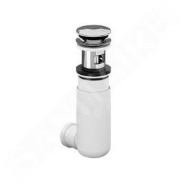 Villeroy & Boch Siphons - Siphon de lavabo Easy Access avec bonde clic clac, chrome 92198800