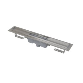 Alcadrain Douchegoten - Caniveau de douche 550 mm, avec rebord pour grille perforée, inox APZ1001-550