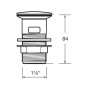 Ideal Standard Accessoires - Garniture de vidage Push-Open, chrome S8803AA Ideal Standard Accessoires - Garniture de vidage Push-Open, chrome S8803AA