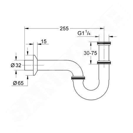 Grohe Siphons - Siphon de lavabo, chrome 28947000