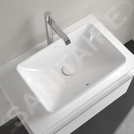 Villeroy & Boch Venticello - Vasque, 550x360 mm, avec trop-plein, sans trou de robinetterie, blanc alpin 41135501