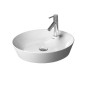 Duravit Cape Cod - Vasque sans trop-plein, diamètre 480 mm, avec îlot de robinetterie, blanc 2328480000 Duravit Cape Cod - Vasque sans trop-plein, diamètre 480 mm, avec îlot de robinetterie, blanc 2328480000