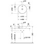 Duravit Cape Cod - Vasque sans trop-plein, diamètre 480 mm, avec îlot de robinetterie, blanc 2328480000 Duravit Cape Cod - Vasque sans trop-plein, diamètre 480 mm, avec îlot de robinetterie, blanc 2328480000