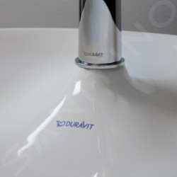 Duravit Cape Cod - Vasque sans trop-plein, diamètre 480 mm, avec îlot de robinetterie, blanc 2328480000