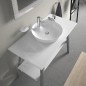 Duravit Cape Cod - Vasque sans trop-plein, diamètre 480 mm, avec îlot de robinetterie, blanc 2328480000 Duravit Cape Cod - Vasque sans trop-plein, diamètre 480 mm, avec îlot de robinetterie, blanc 2328480000