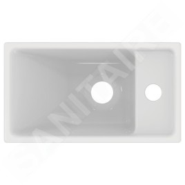 Ideal Standard Tempo - Lave-mains 370x210 mm, sans trop-plein, 1 trou de robinetterie à droite, blanc E211201