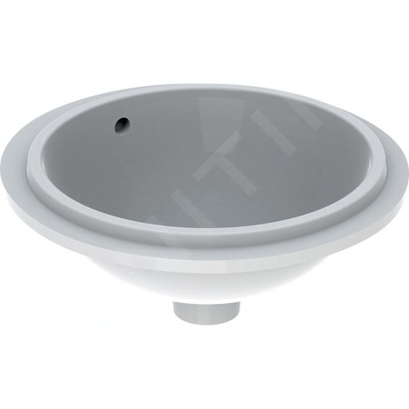 Geberit VariForm - Vasque à encastrer, diamètre 390 mm, avec trop-plein, blanc 500.744.01.2