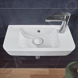 Villeroy & Boch O.novo - Lave-mains Compact 500x250 mm, avec trop-plein, avec 1 trou de  robinetterie à droite, blanc alpin