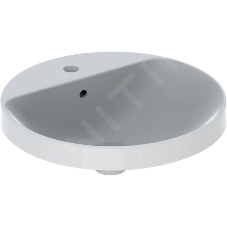 Geberit VariForm - Vasque à encastrer, diamètre 480 mm, avec trop-plein, blanc 500.704.01.2