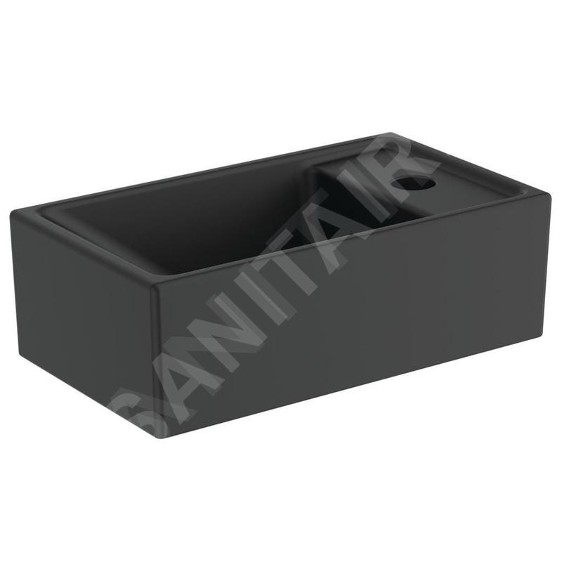 Ideal Standard Tempo - Lave-mains 370x210 mm, sans trop-plein, trou pour robinetterie à droite, noir E2112V3