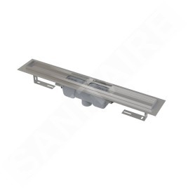 Alcadrain Douchegoten - Caniveau de douche 1050 mm, avec rebord pour grille perforée, inox APZ1001-1050