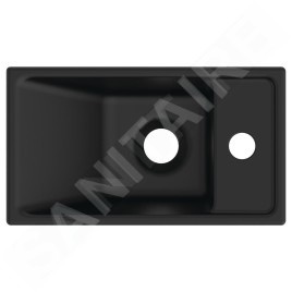 Ideal Standard Tempo - Lave-mains 370x210 mm, sans trop-plein, trou pour robinetterie à droite, noir E2112V3