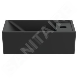 Ideal Standard Tempo - Lave-mains 370x210 mm, sans trop-plein, trou pour robinetterie à droite, noir E2112V3