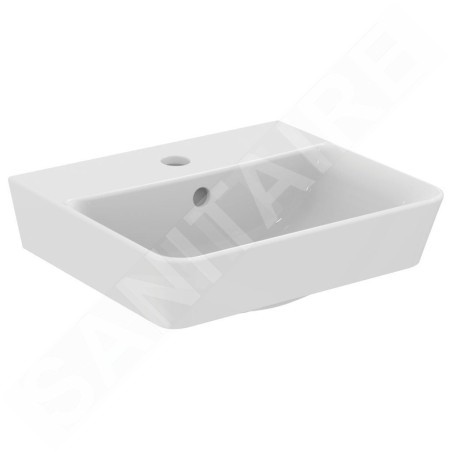 Ideal Standard Connect Air - Lave-main Cube, 400x350x160 mm avec un trou pour mitigeur, blanc E030701
