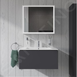 Duravit ME by Starck - Meuble-lavabo 830x490 mm, avec un trou pour robinet, blanc alpin 2336830000