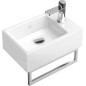 Villeroy & Boch Memento 2.0 - Lave-mains 400x260 mm, sans trop-plein, un trou de robinetterie, blanc alpin 43234001