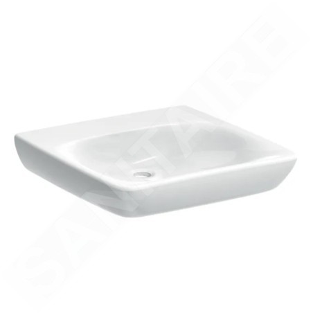 Geberit Selnova Comfort - Lavabo adapté aux PMR, sans trop-plein, sans trou pour robinetterie, blanc 502.771.00.7