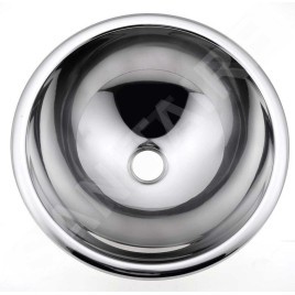 Sapho Inox - Lavabo à encastrer, diamètre 405 mm, inox 13030.B