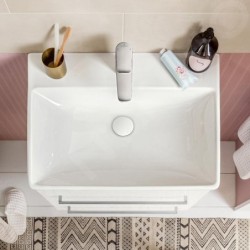 Villeroy & Boch Avento - Meuble lavabo 600x470 mm, avec trop-plein, trou de robinetterie, CeramicPlus, blanc alpin 415860R1