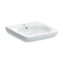 Geberit Selnova Comfort - Lavabo adapté aux PMR 60x55 mm, avec trop-plein, trou pour robinetterie, blanc 502.769.00.7